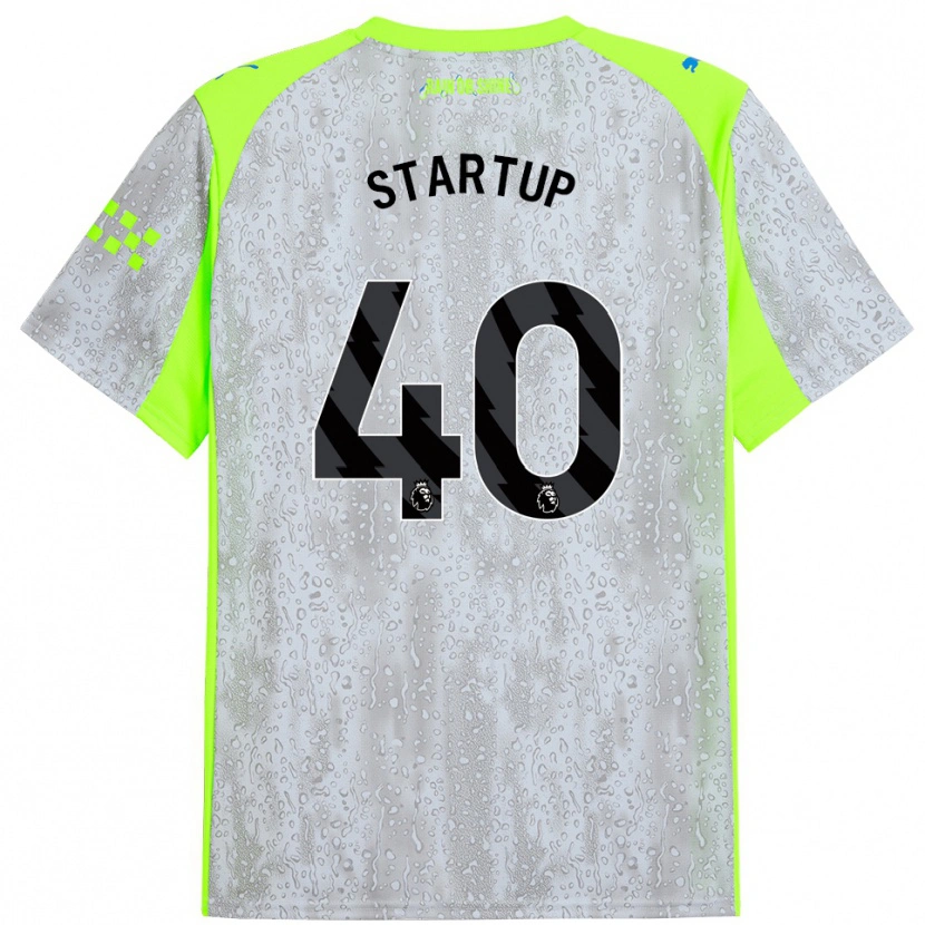Danxen Homme Maillot Katie Startup #40 Gris Jaune Troisieme 2025/26 T-Shirt