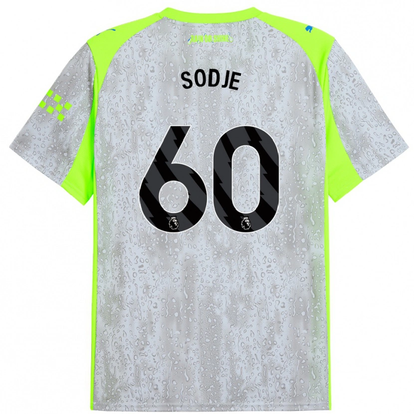 Danxen Homme Maillot Tai Sodje #60 Gris Jaune Troisieme 2025/26 T-Shirt