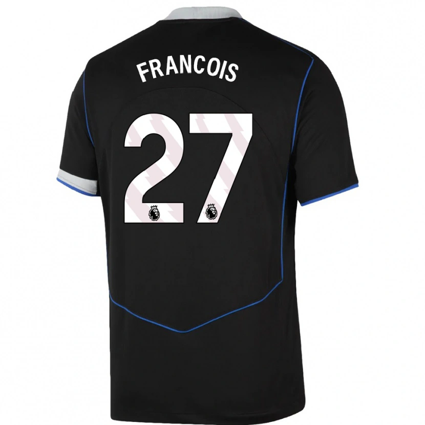 Danxen Homme Maillot Oriane Jean-François #27 Noir Bleu Argent Troisieme 2025/26 T-Shirt