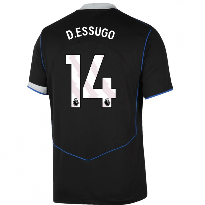 Danxen Homme Maillot Dário Essugo #14 Noir Bleu Argent Troisieme 2025/26 T-Shirt