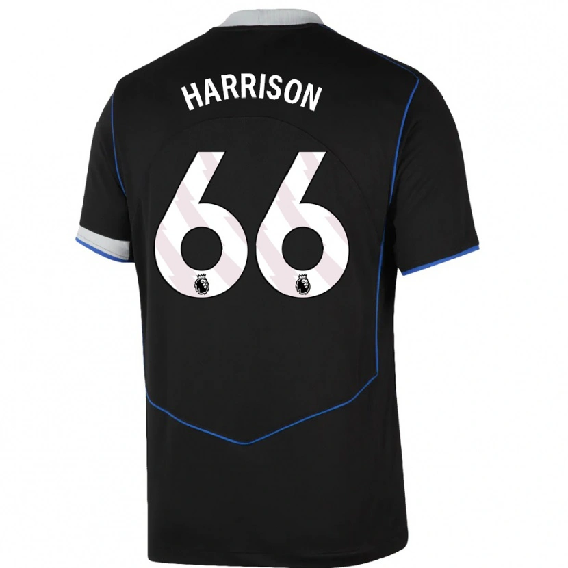 Danxen Homme Maillot Ollie Harrison #66 Noir Bleu Argent Troisieme 2025/26 T-Shirt