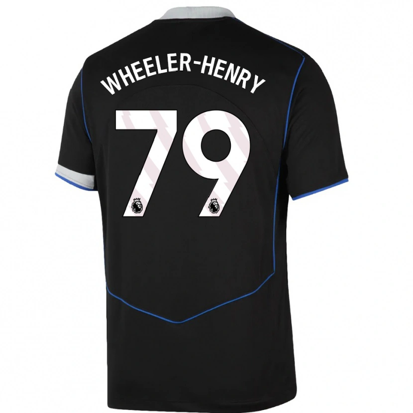 Danxen Homme Maillot Joseph Wheeler-Henry #79 Noir Bleu Argent Troisieme 2025/26 T-Shirt