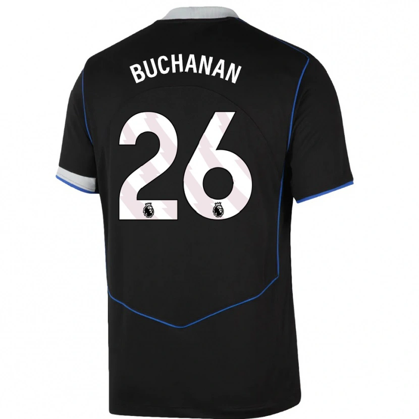 Danxen Homme Maillot Kadeisha Buchanan #26 Noir Bleu Argent Troisieme 2025/26 T-Shirt