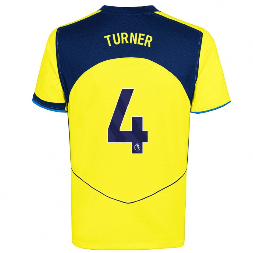 Danxen Homme Maillot Amy Turner #4 Jaune Marine Troisieme 2025/26 T-Shirt