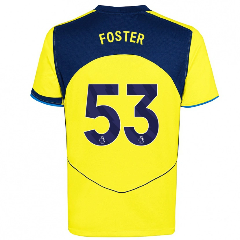 Danxen Homme Maillot Brooklyn Lyons Foster #53 Jaune Marine Troisieme 2025/26 T-Shirt
