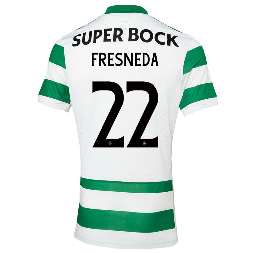 Danxen Femme Maillot Iván Fresneda #22 Vert Blanc Tenues Domicile 2025/26 T-Shirt