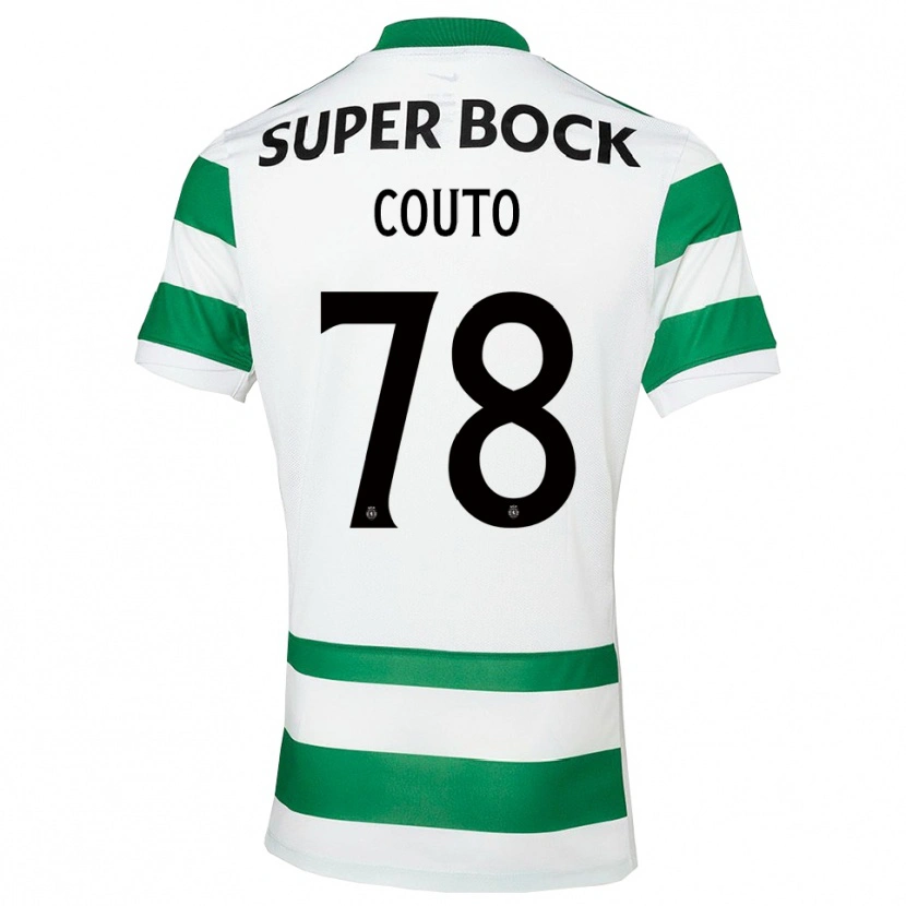 Danxen Femme Maillot Mauro Couto #78 Vert Blanc Tenues Domicile 2025/26 T-Shirt