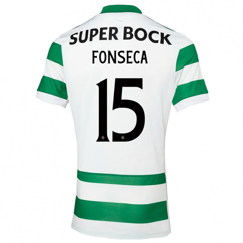 Danxen Femme Maillot Beatriz Fonseca #15 Vert Blanc Tenues Domicile 2025/26 T-Shirt