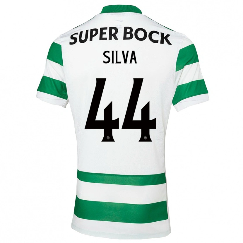 Danxen Femme Maillot Pedro Silva #44 Vert Blanc Tenues Domicile 2025/26 T-Shirt