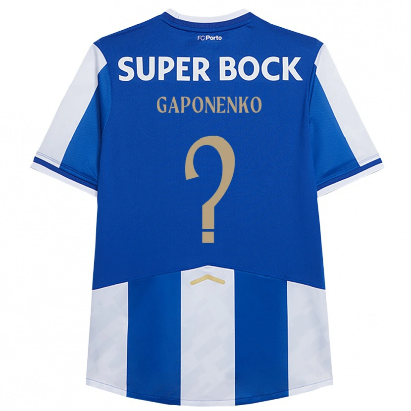 Danxen Femme Maillot Artem Gaponenko #0 Bleu Blanc Tenues Domicile 2025/26 T-Shirt