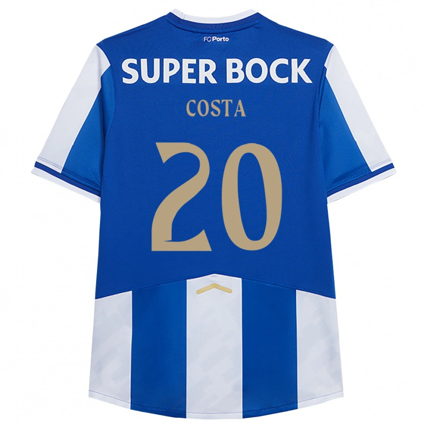 Danxen Femme Maillot Alberto Costa #20 Bleu Blanc Tenues Domicile 2025/26 T-Shirt