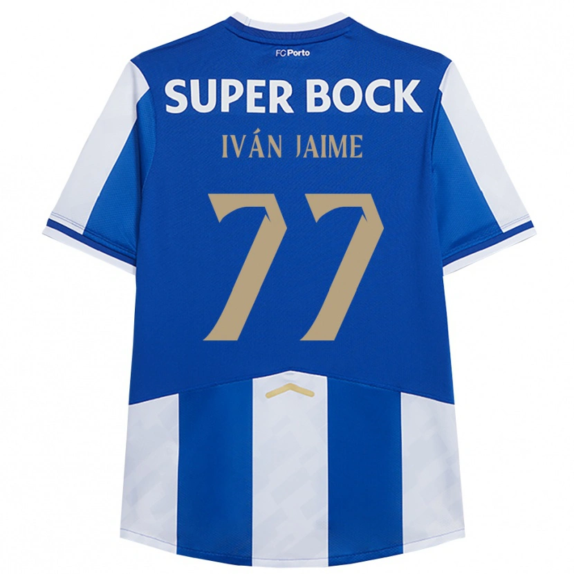 Danxen Femme Maillot Iván Jaime #77 Bleu Blanc Tenues Domicile 2025/26 T-Shirt