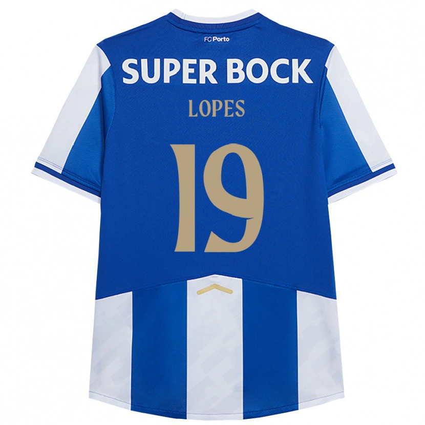Danxen Femme Maillot João Lopes #19 Bleu Blanc Tenues Domicile 2025/26 T-Shirt