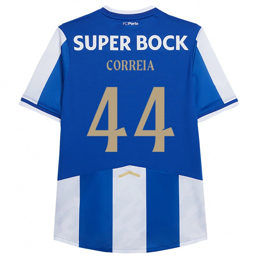Danxen Femme Maillot Romain Correia #44 Bleu Blanc Tenues Domicile 2025/26 T-Shirt