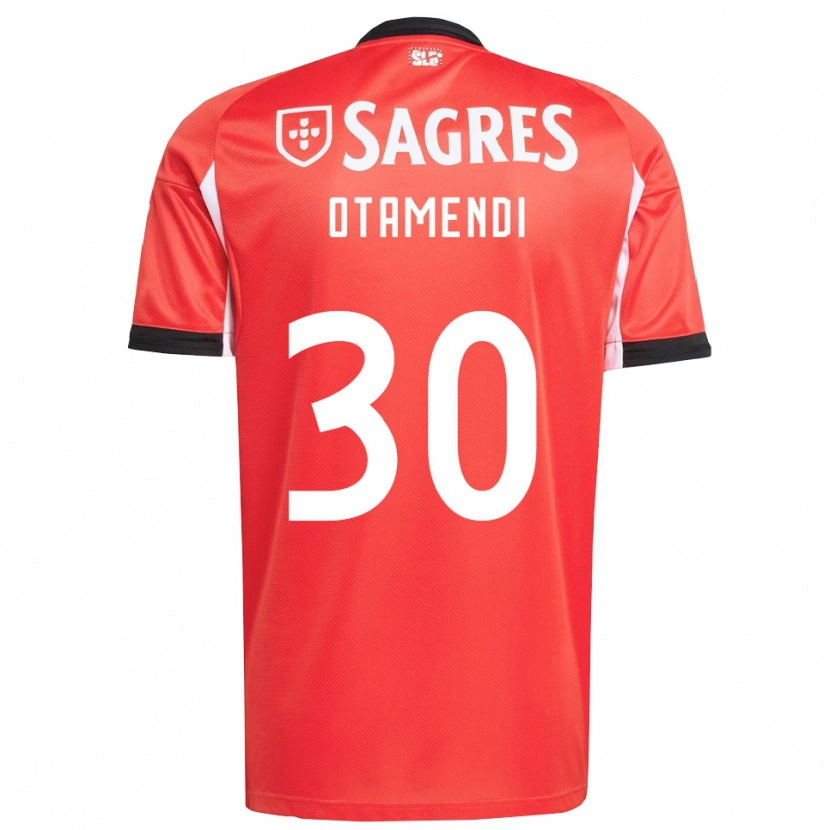 Danxen Femme Maillot Nicolás Otamendi #30 Rouge Blanc Tenues Domicile 2025/26 T-Shirt
