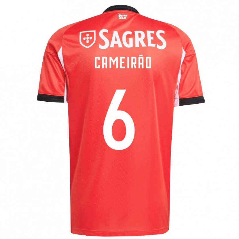 Danxen Femme Maillot Beatriz Cameirão #6 Rouge Blanc Tenues Domicile 2025/26 T-Shirt