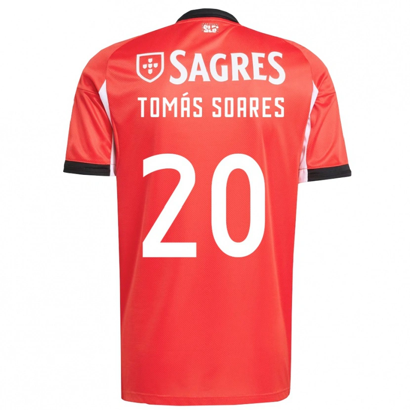 Danxen Femme Maillot Tomás Soares #20 Rouge Blanc Tenues Domicile 2025/26 T-Shirt