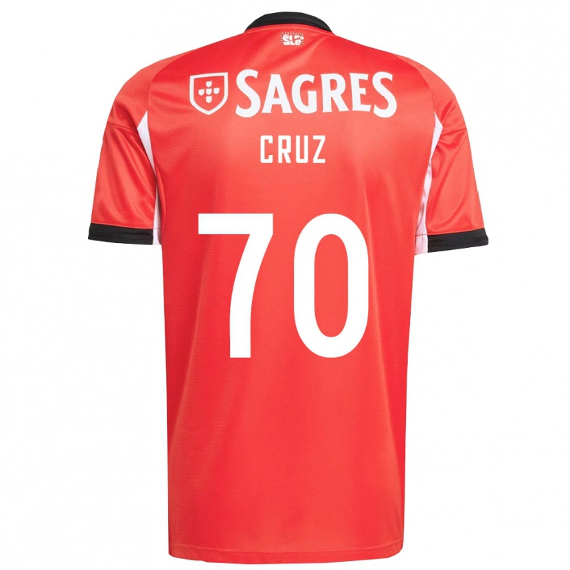 Danxen Femme Maillot Filipe Cruz #70 Rouge Blanc Tenues Domicile 2025/26 T-Shirt