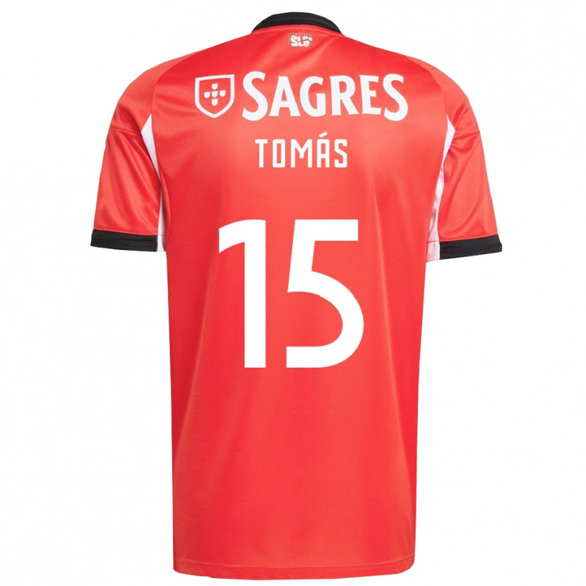 Danxen Femme Maillot Tomás Ferreira #15 Rouge Blanc Tenues Domicile 2025/26 T-Shirt