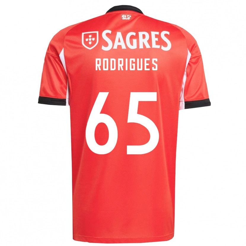 Danxen Femme Maillot Rafael Rodrigues #65 Rouge Blanc Tenues Domicile 2025/26 T-Shirt