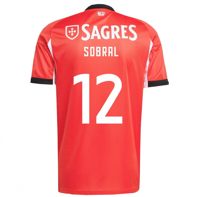 Danxen Femme Maillot Gonçalo Sobral #12 Rouge Blanc Tenues Domicile 2025/26 T-Shirt