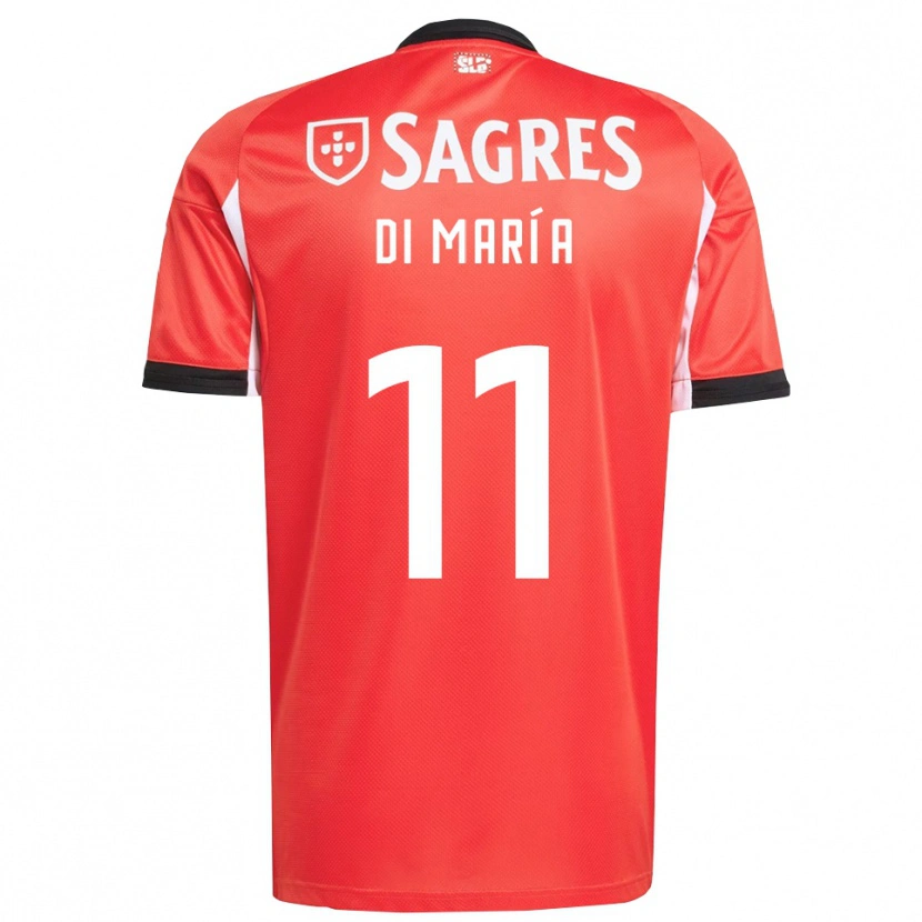 Danxen Femme Maillot Angel Di Maria #11 Rouge Blanc Tenues Domicile 2025/26 T-Shirt
