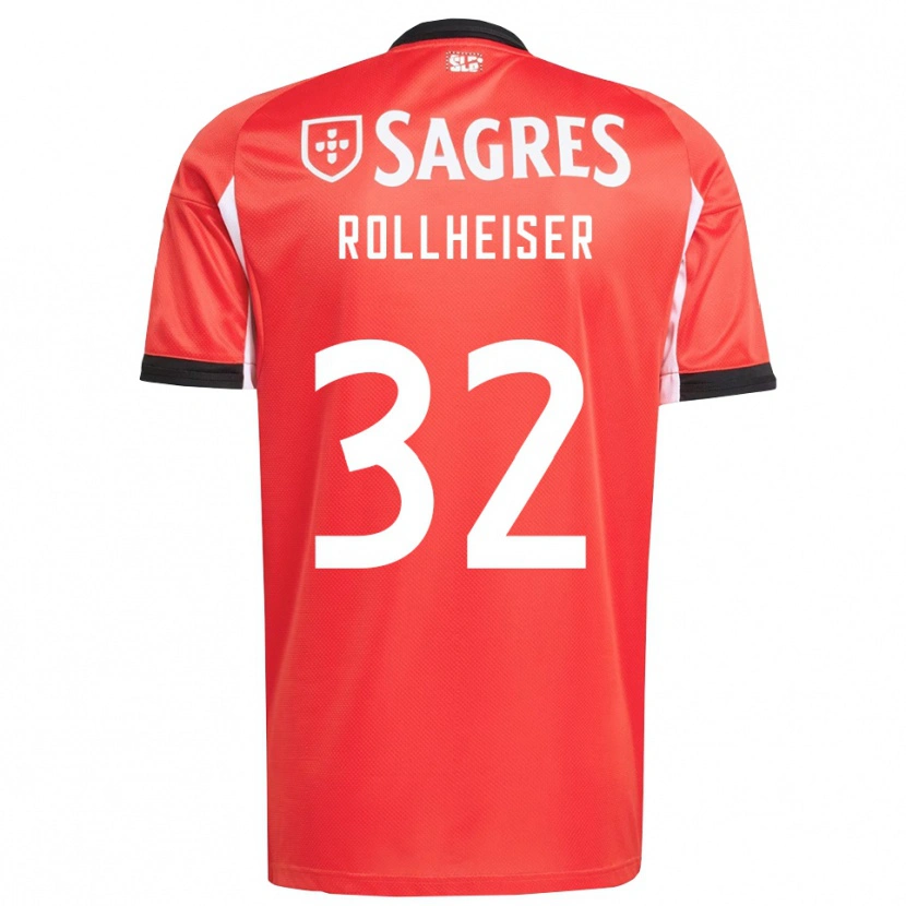 Danxen Femme Maillot Benjamín Rollheiser #32 Rouge Blanc Tenues Domicile 2025/26 T-Shirt