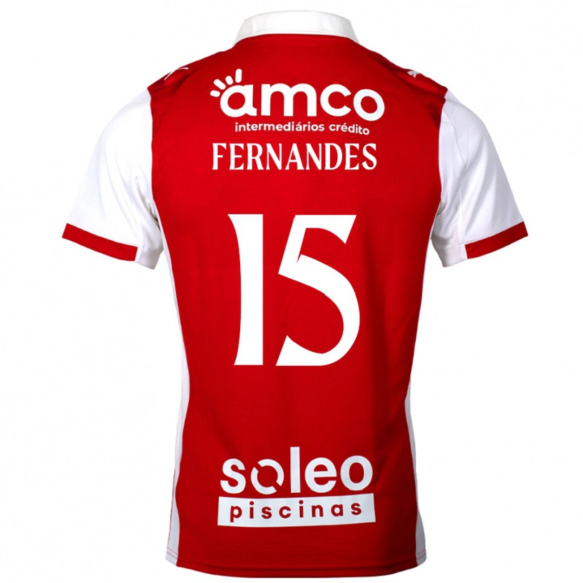 Danxen Femme Maillot Valdir Fernandes #15 Rouge Blanc Tenues Domicile 2025/26 T-Shirt