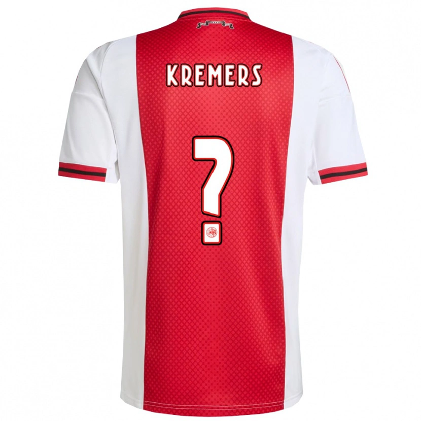 Danxen Femme Maillot Sten Kremers #0 Rouge Blanc Tenues Domicile 2025/26 T-Shirt