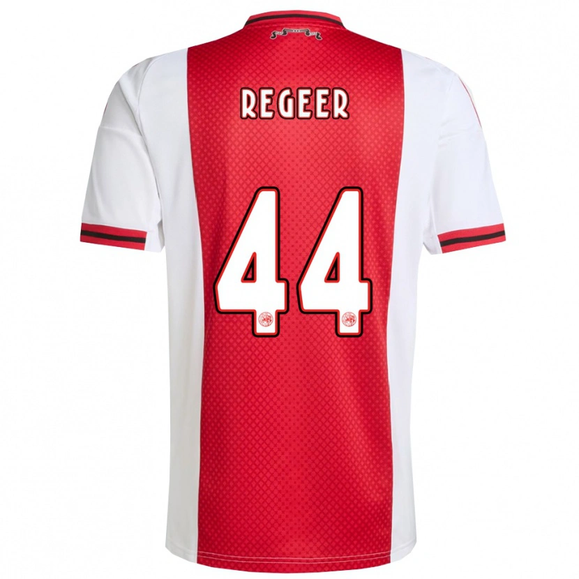 Danxen Femme Maillot Youri Regeer #44 Rouge Blanc Tenues Domicile 2025/26 T-Shirt