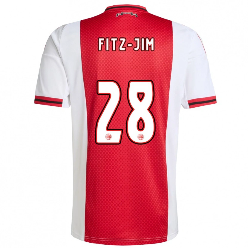 Danxen Femme Maillot Kian Fitz-Jim #28 Rouge Blanc Tenues Domicile 2025/26 T-Shirt