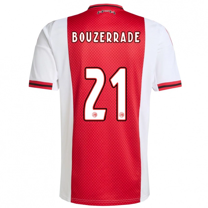 Danxen Femme Maillot Zaina Bouzerrade #21 Rouge Blanc Tenues Domicile 2025/26 T-Shirt