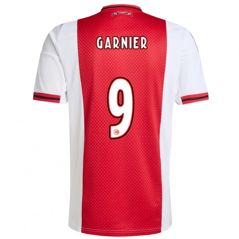 Danxen Femme Maillot Roméo Garnier #9 Rouge Blanc Tenues Domicile 2025/26 T-Shirt