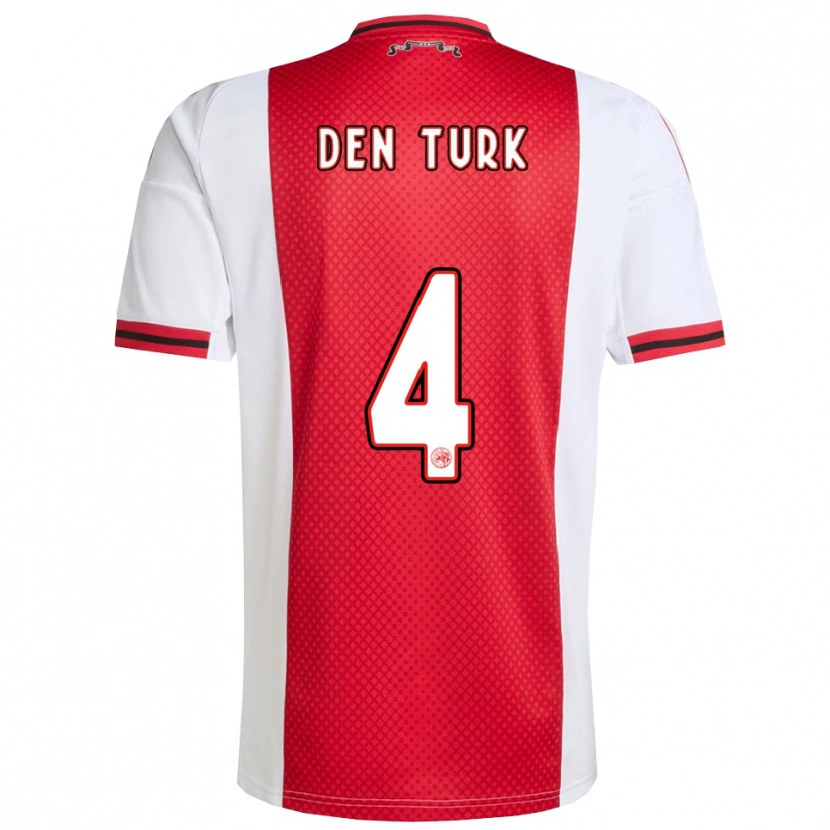 Danxen Femme Maillot Deau Den Turk #4 Rouge Blanc Tenues Domicile 2025/26 T-Shirt