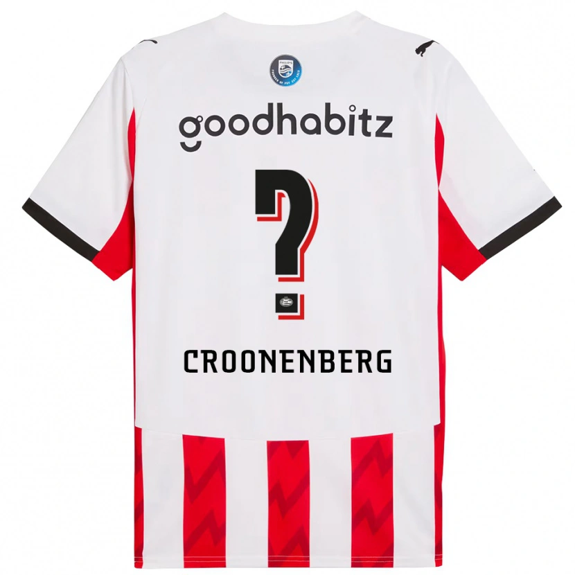 Danxen Femme Maillot Luca Croonenberg #0 Rouge Blanc Tenues Domicile 2025/26 T-Shirt