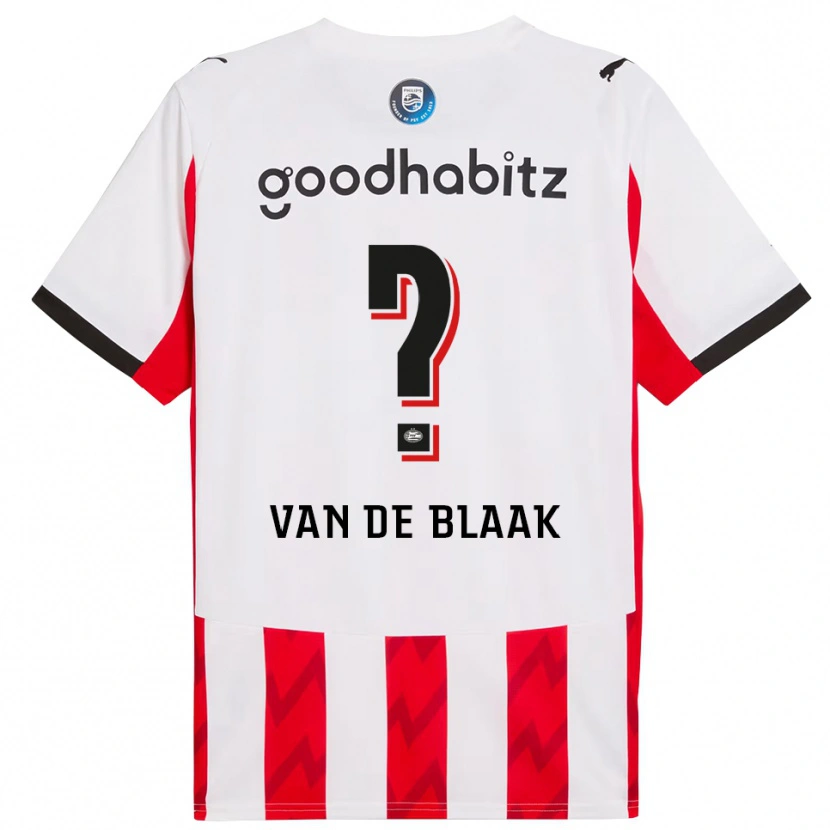 Danxen Femme Maillot Emmanuel Van De Blaak #0 Rouge Blanc Tenues Domicile 2025/26 T-Shirt