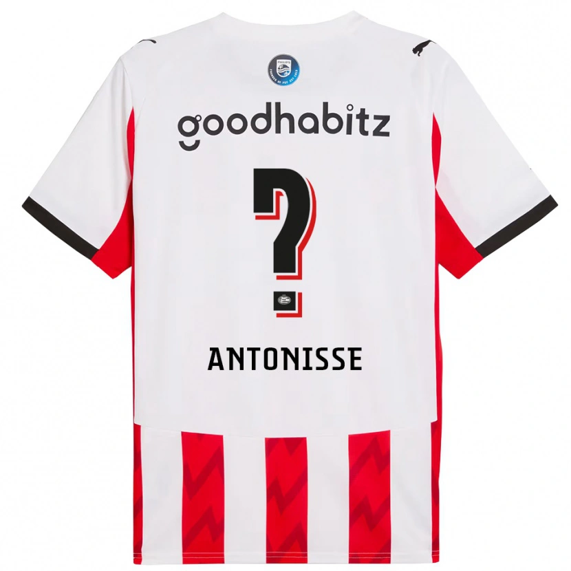 Danxen Femme Maillot Jeremy Antonisse #0 Rouge Blanc Tenues Domicile 2025/26 T-Shirt