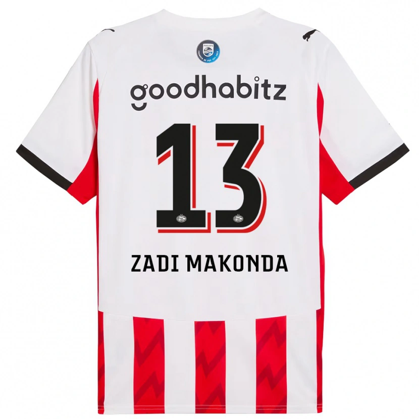 Danxen Femme Maillot David Zadi Makonda #13 Rouge Blanc Tenues Domicile 2025/26 T-Shirt