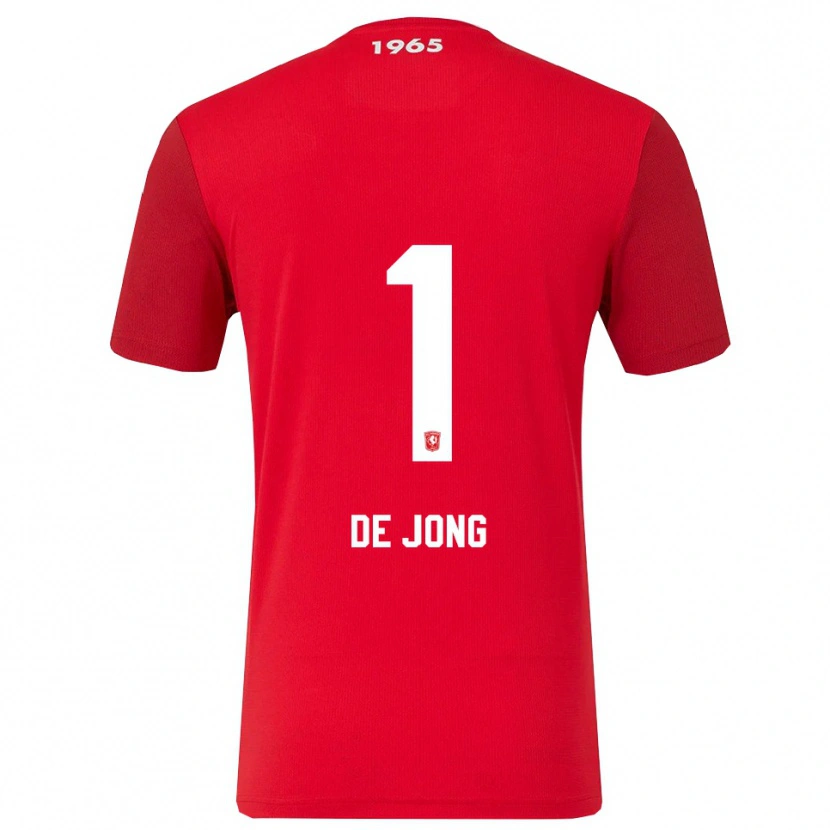Danxen Femme Maillot Danielle De Jong #1 Rouge Blanc Tenues Domicile 2025/26 T-Shirt