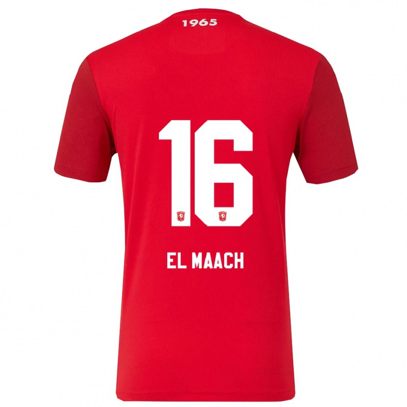 Danxen Femme Maillot Issam El Maach #16 Rouge Blanc Tenues Domicile 2025/26 T-Shirt