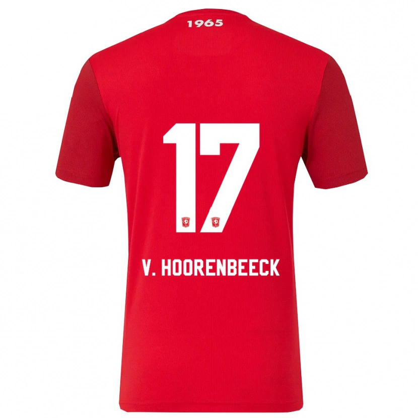 Danxen Femme Maillot Alec Van Hoorenbeeck #17 Rouge Blanc Tenues Domicile 2025/26 T-Shirt