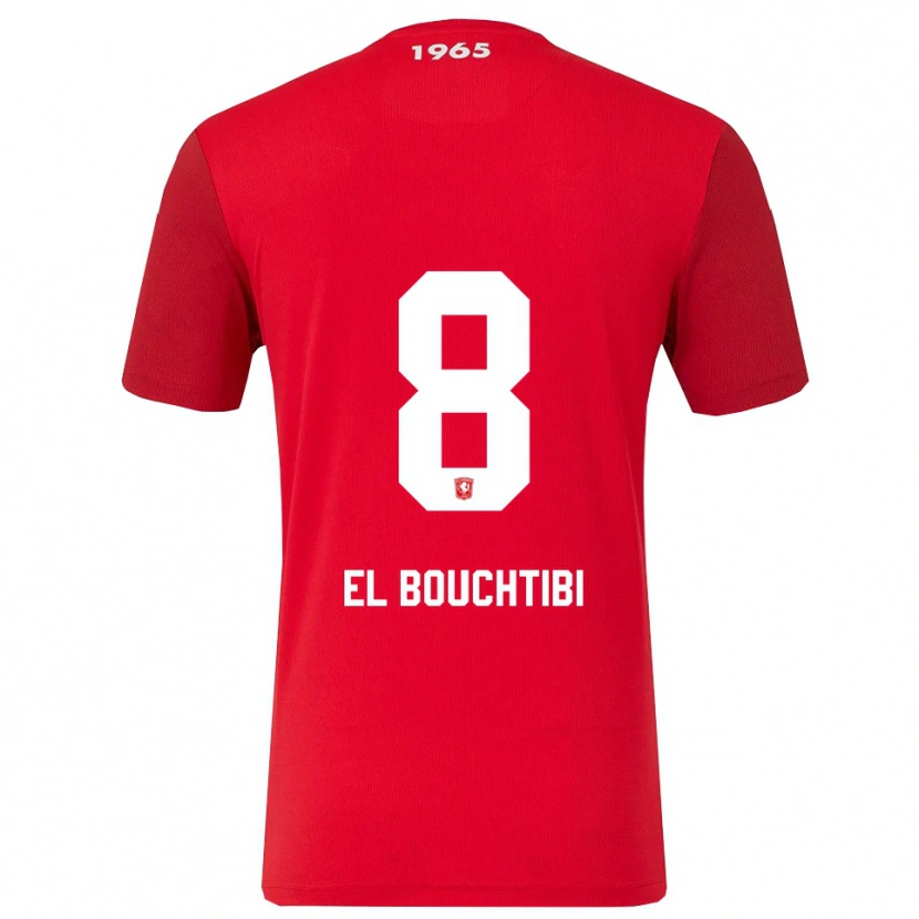 Danxen Femme Maillot Ilias El Bouchibti #8 Rouge Blanc Tenues Domicile 2025/26 T-Shirt