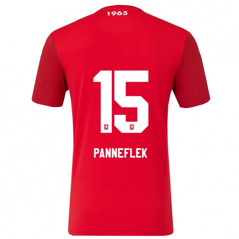 Danxen Femme Maillot Owen Panneflek #15 Rouge Blanc Tenues Domicile 2025/26 T-Shirt