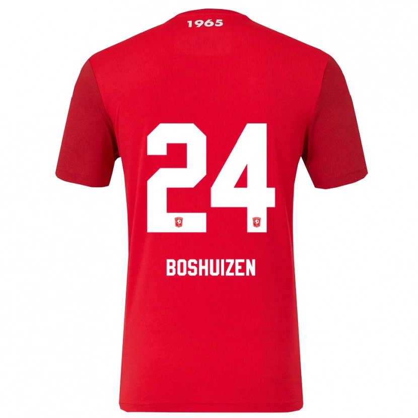 Danxen Femme Maillot Annouk Boshuizen #24 Rouge Blanc Tenues Domicile 2025/26 T-Shirt