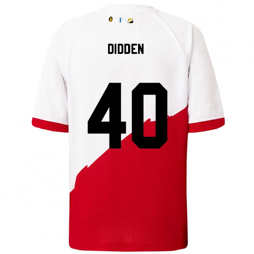 Danxen Femme Maillot Matisse Didden #40 Blanc Rouge Tenues Domicile 2025/26 T-Shirt