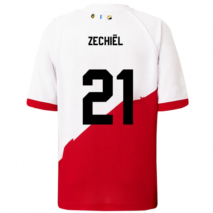 Danxen Femme Maillot Gjivai Zechiël #21 Blanc Rouge Tenues Domicile 2025/26 T-Shirt