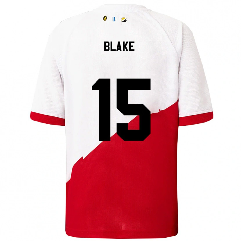Danxen Femme Maillot Adrian Blake #15 Blanc Rouge Tenues Domicile 2025/26 T-Shirt