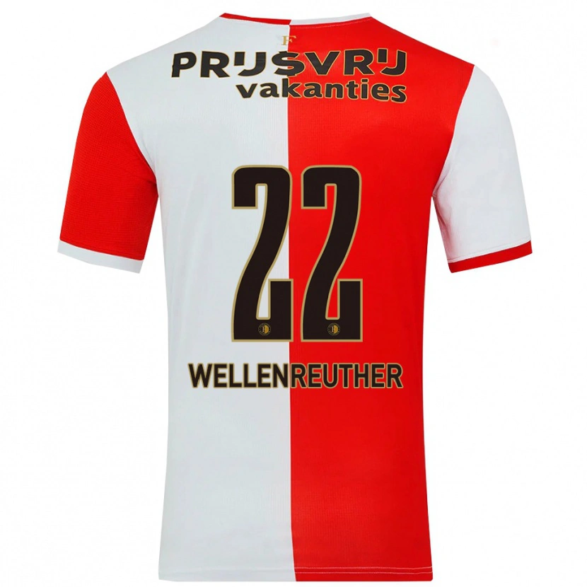 Danxen Femme Maillot Timon Wellenreuther #22 Rouge Blanc Tenues Domicile 2025/26 T-Shirt