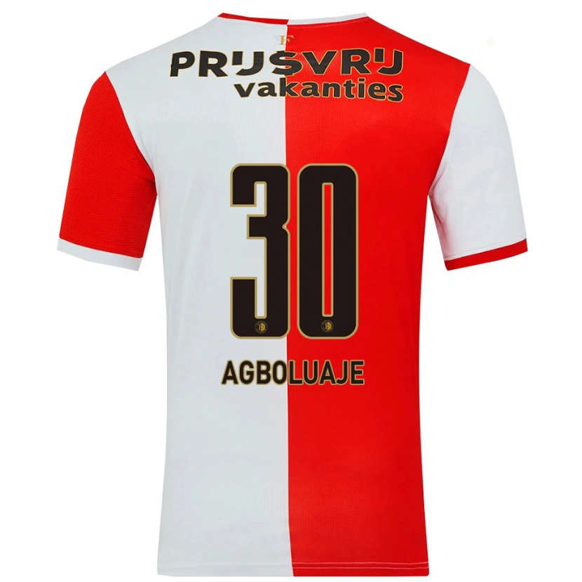 Danxen Femme Maillot Hakeem Agboluaje #30 Rouge Blanc Tenues Domicile 2025/26 T-Shirt