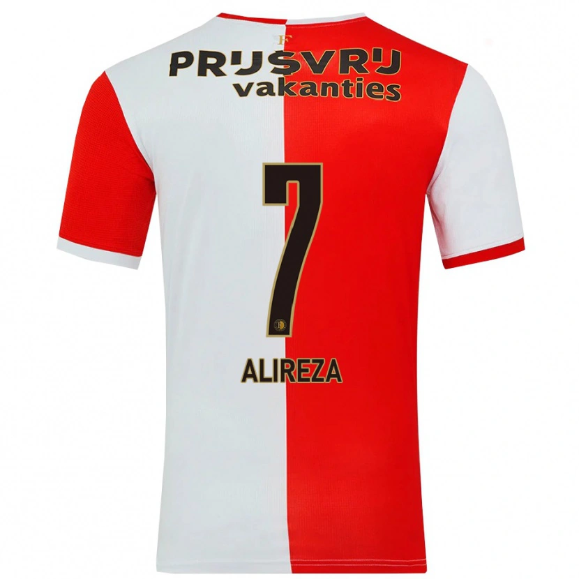 Danxen Femme Maillot Alireza Jahanbakhsh #7 Rouge Blanc Tenues Domicile 2025/26 T-Shirt